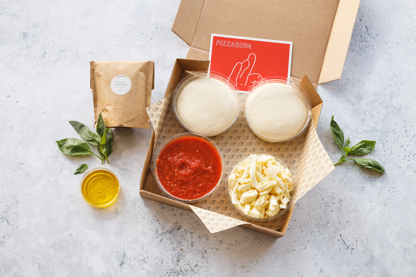 Make your own Margherita pizza kit